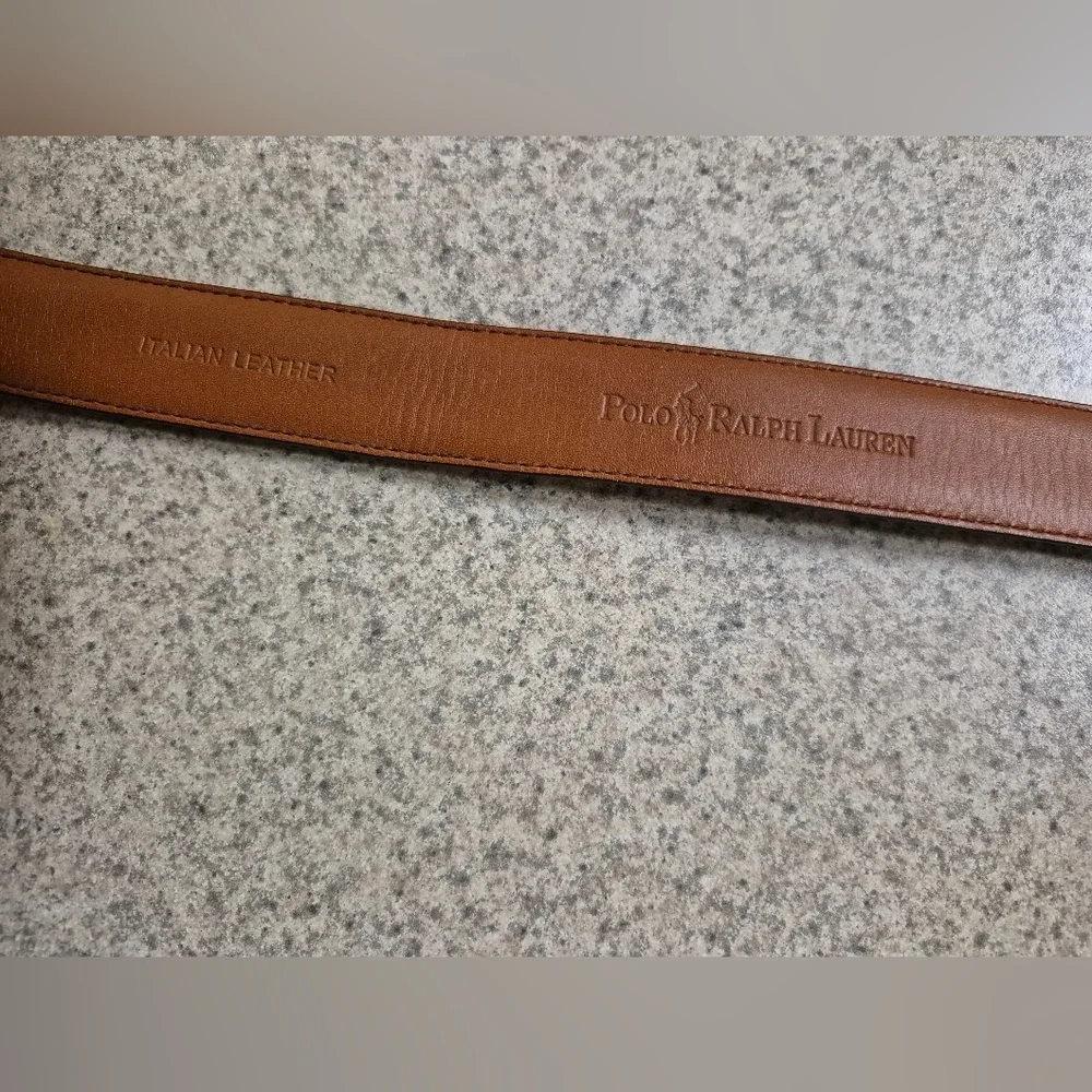 NWT Polo Ralph Lauren Brown Leather Belt, Size 49